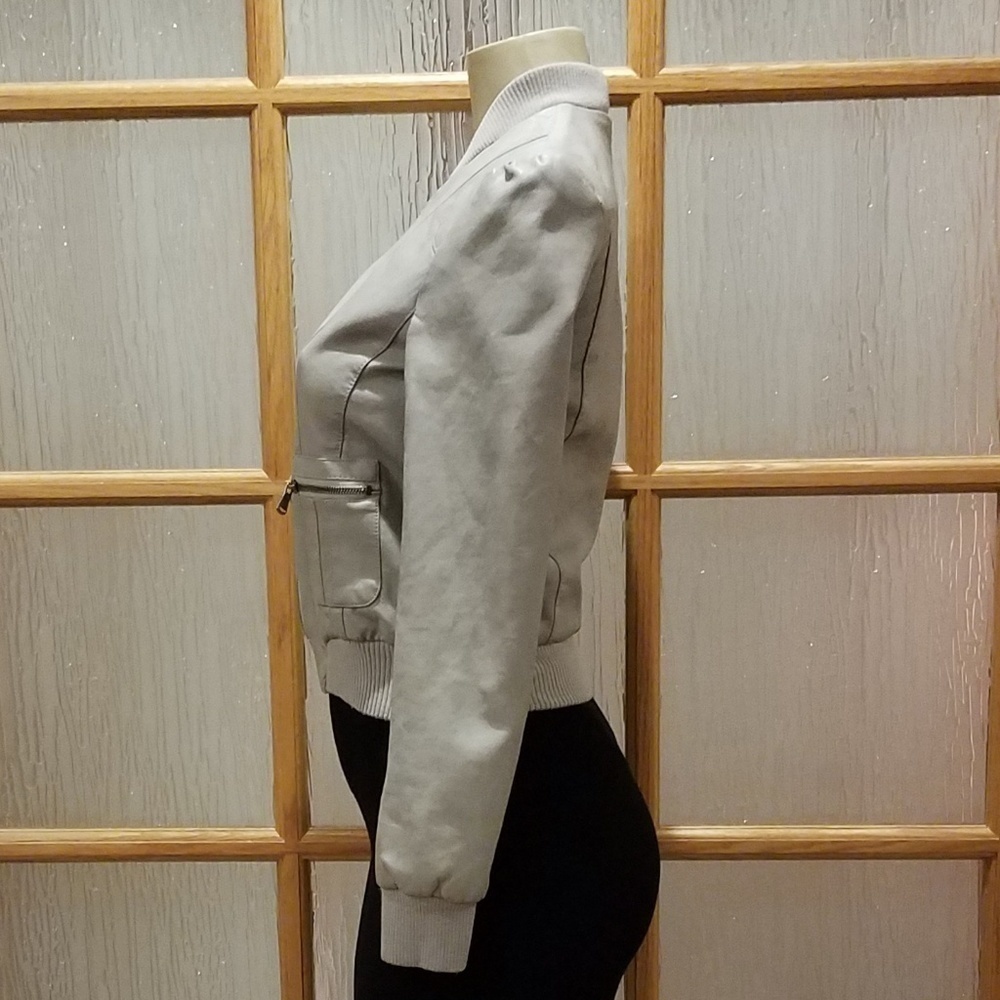 GRAY Vegan Leather Zip Waistcoat